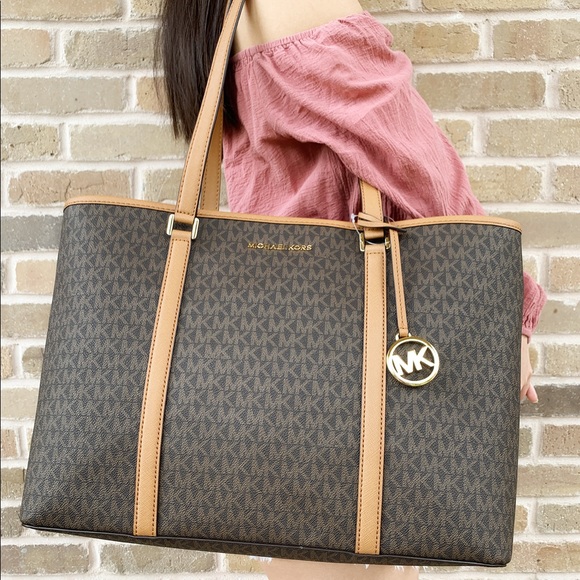 Michael kors large laptop tote + wallet SET brown - Picture 4 of 8